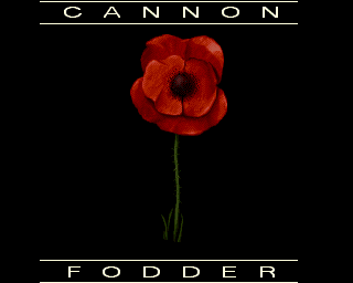 Cannon Fodder title screen for Amiga CD32